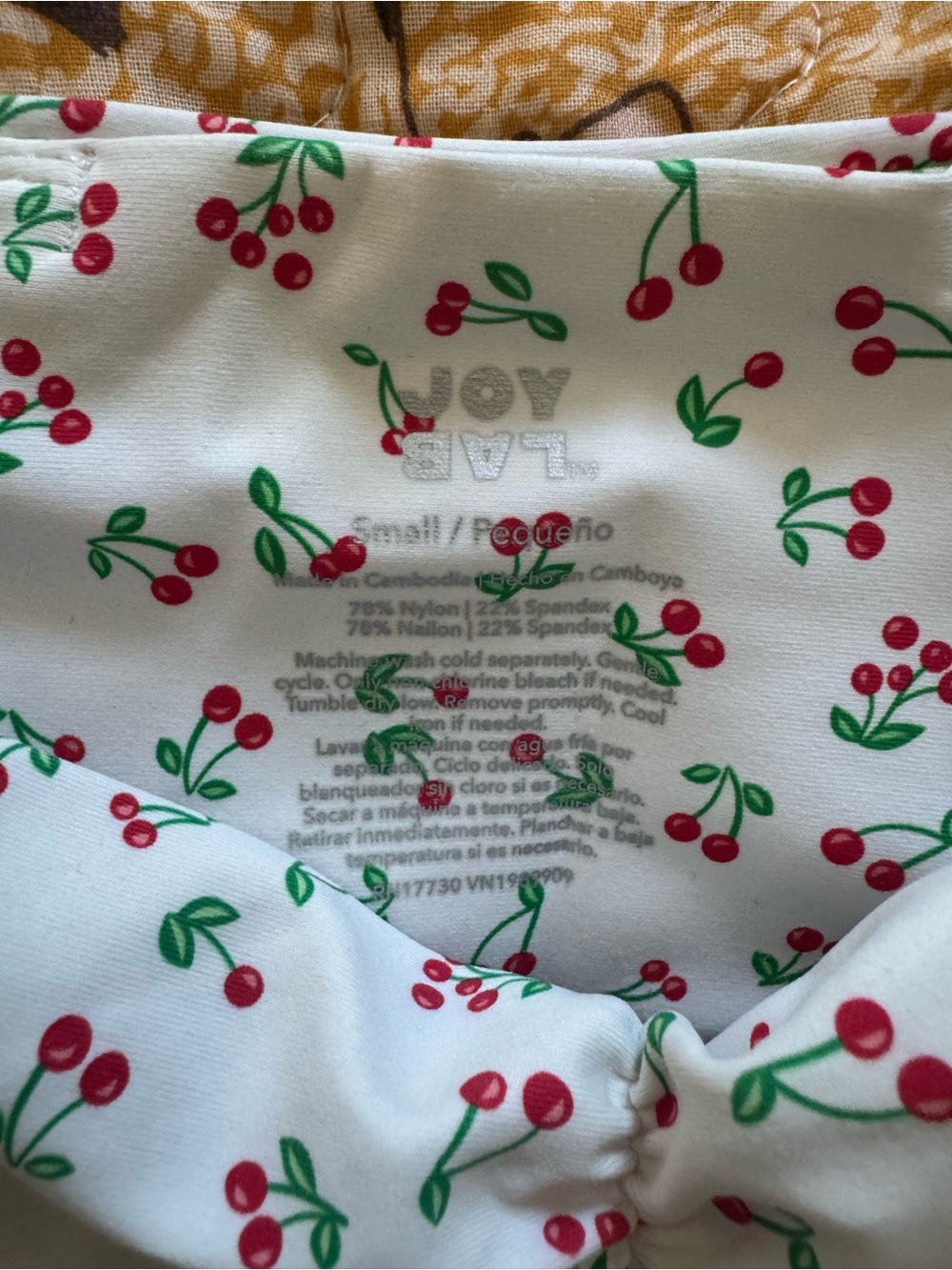 JoyLab White Cherry-Print Biker Shorts